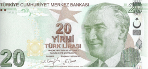 P 224f- TURQUIA 20 LIRA  2022  FE