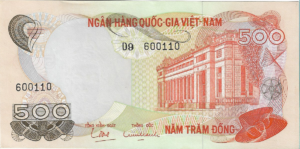 P 28 - VIETNAM DO SUL  500 DONG 1970 S/FE