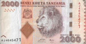 P 42 - TANZANIA 2000 SHILLINGS  2010 MBC/S