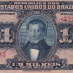 R 077 CÉDULA  1 MIL RÉIS  1919 - República -Tesouro Nacional - 10ª Estampa (ABN) - Série 1/20 - MBC/S