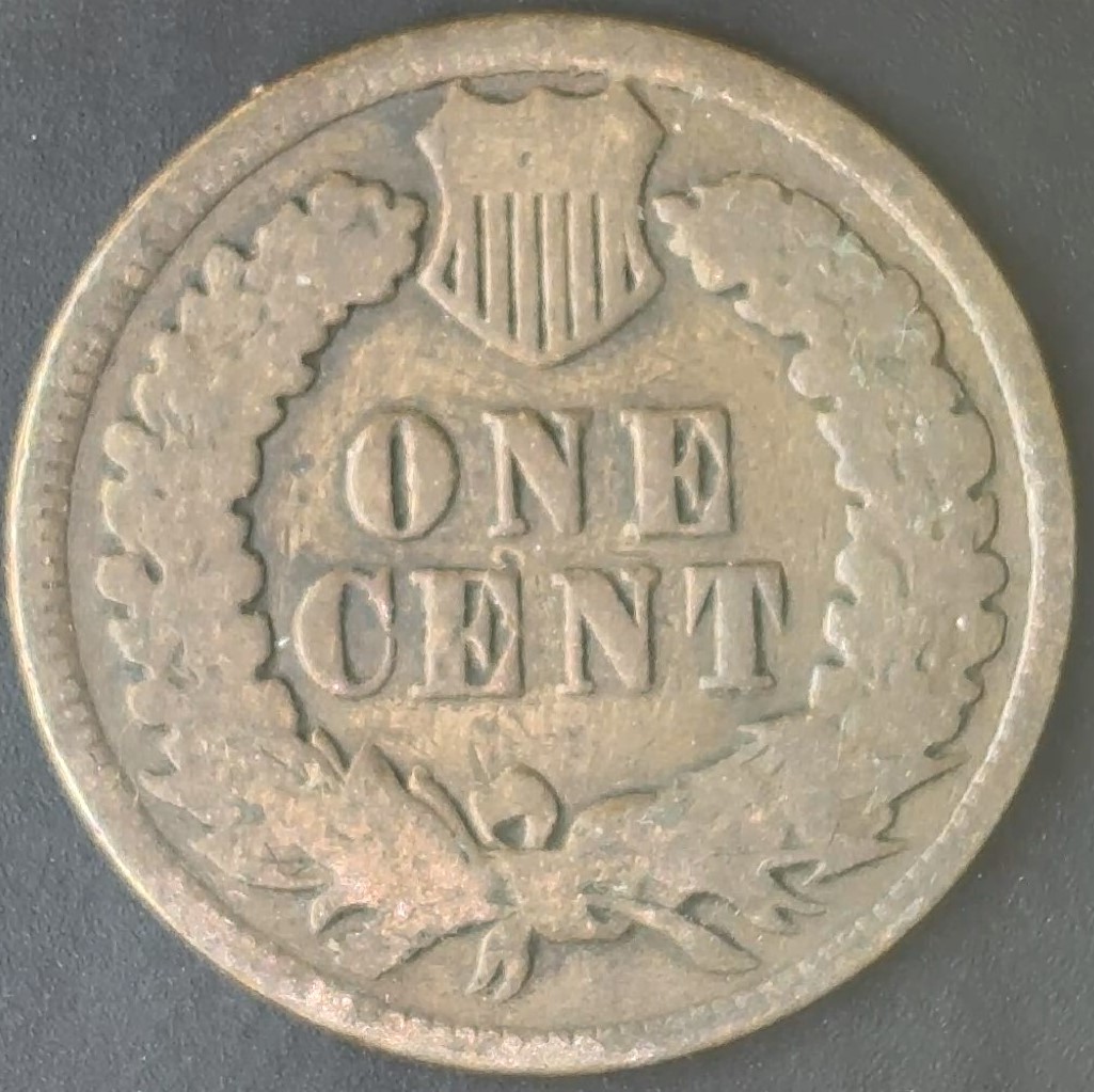 KM#90A(1901) 2 KM 90a - EUA 1 CENT 1901 "INDIA HEART CENT" MBC+ - Imagem 1