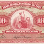 P 88 -  PERU 10  SOLES DE OURO 1965  MBC (riscada)