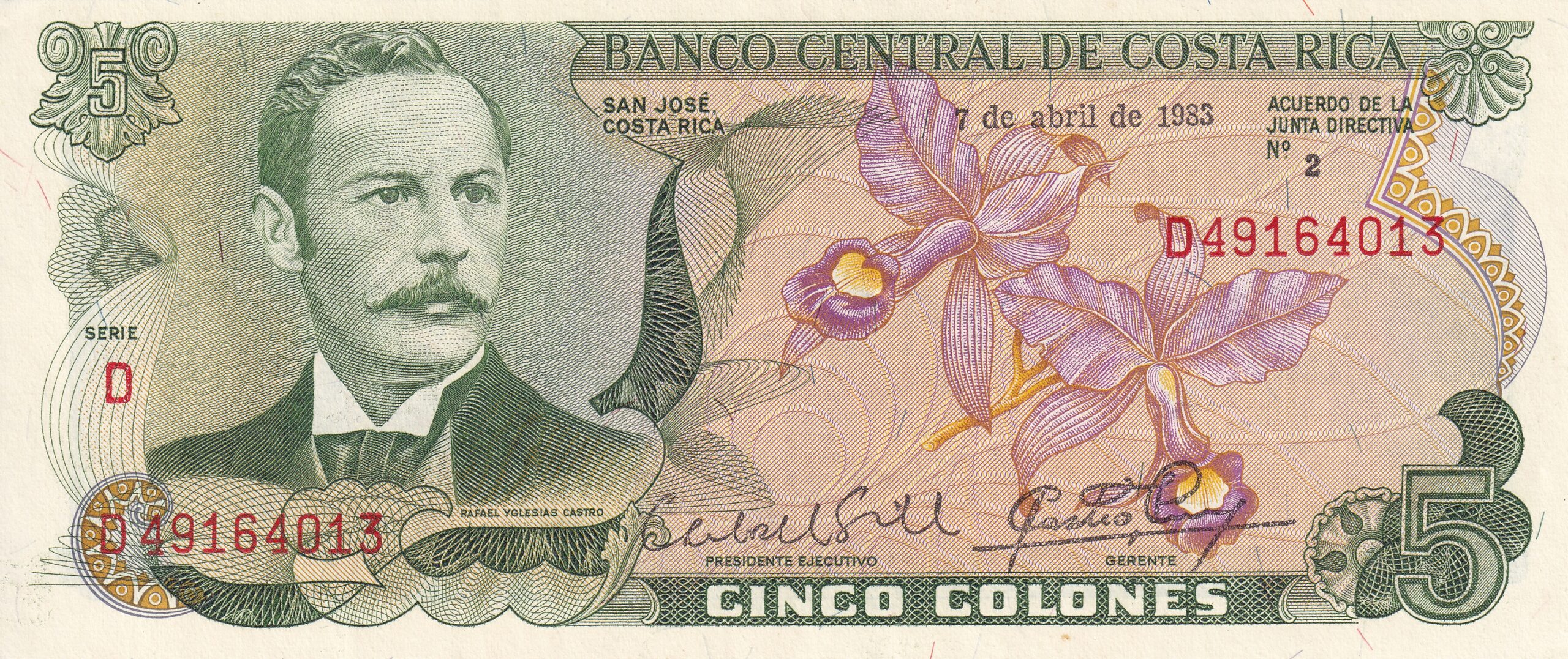 P236 P 236d - COSTA RICA 5 COLONES 1983 FE - Imagem 1