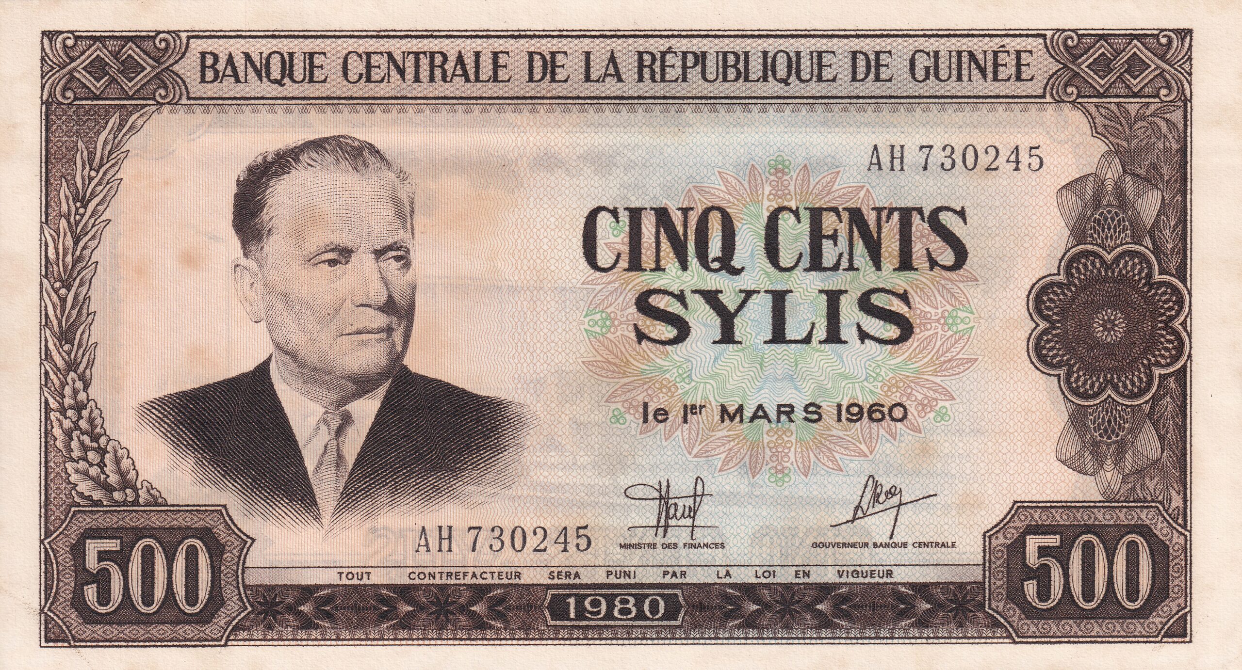 p27 P 27 - GUINE 500 Sylis 1980 FE (com manchas) - Imagem 1