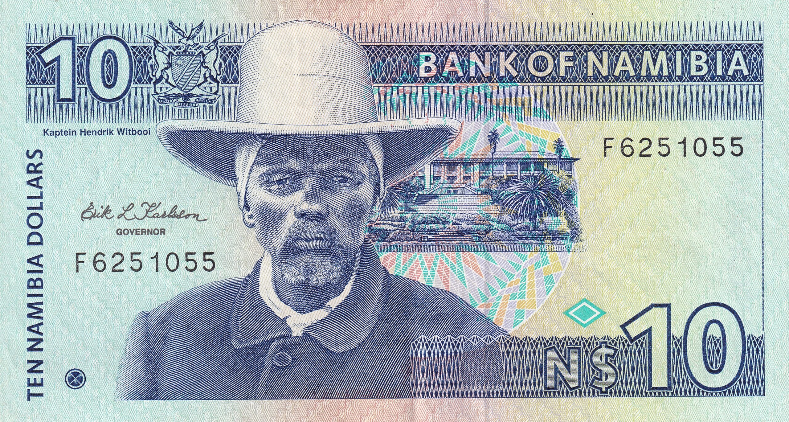 P1 P1 - NAMIBIA 10 DOLLARS 1993 FE - Imagem 1