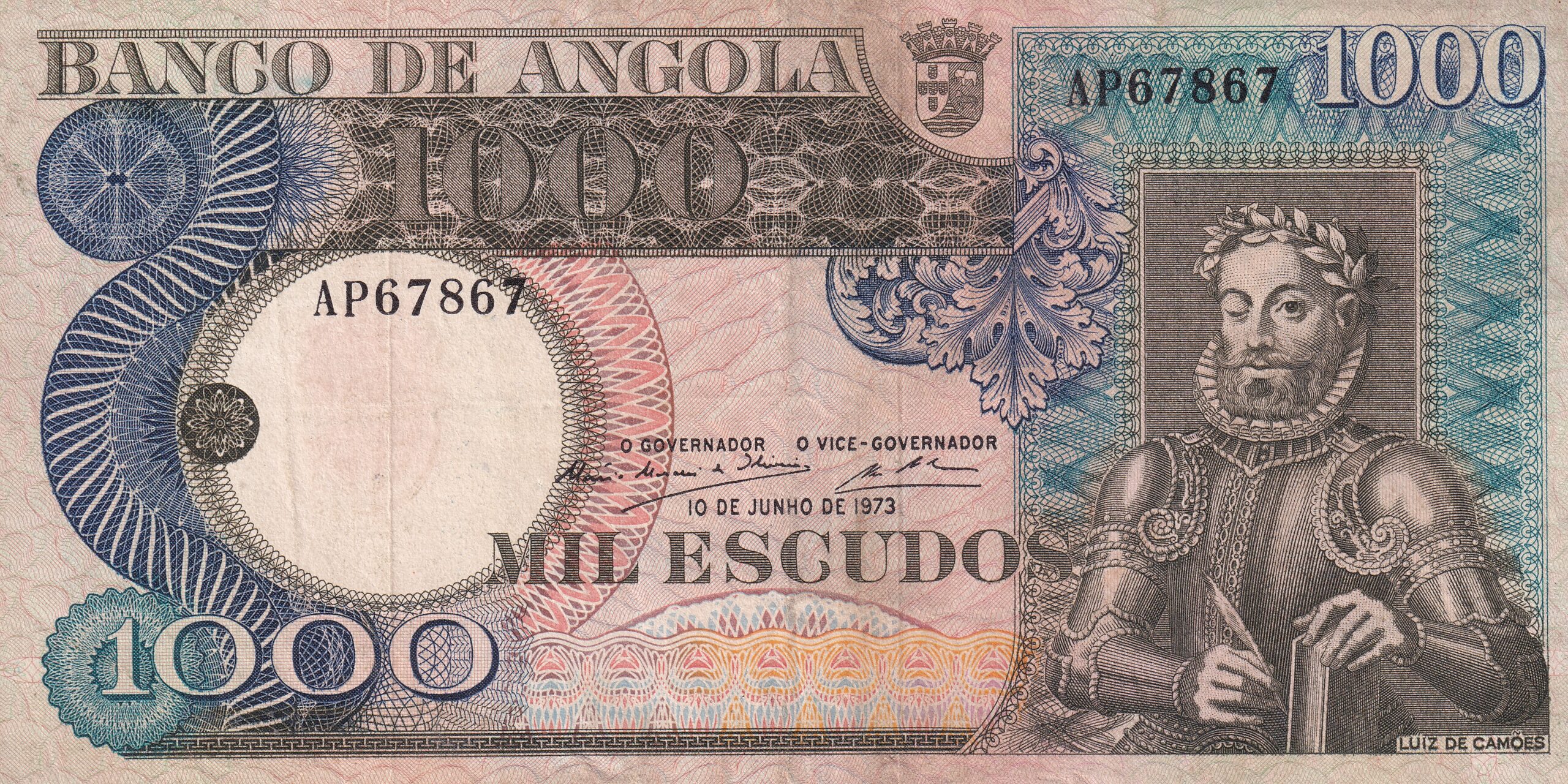 P108a 2 P 108a - Angola - 1000 Escudos - 1972/73 - MBC - Imagem 1
