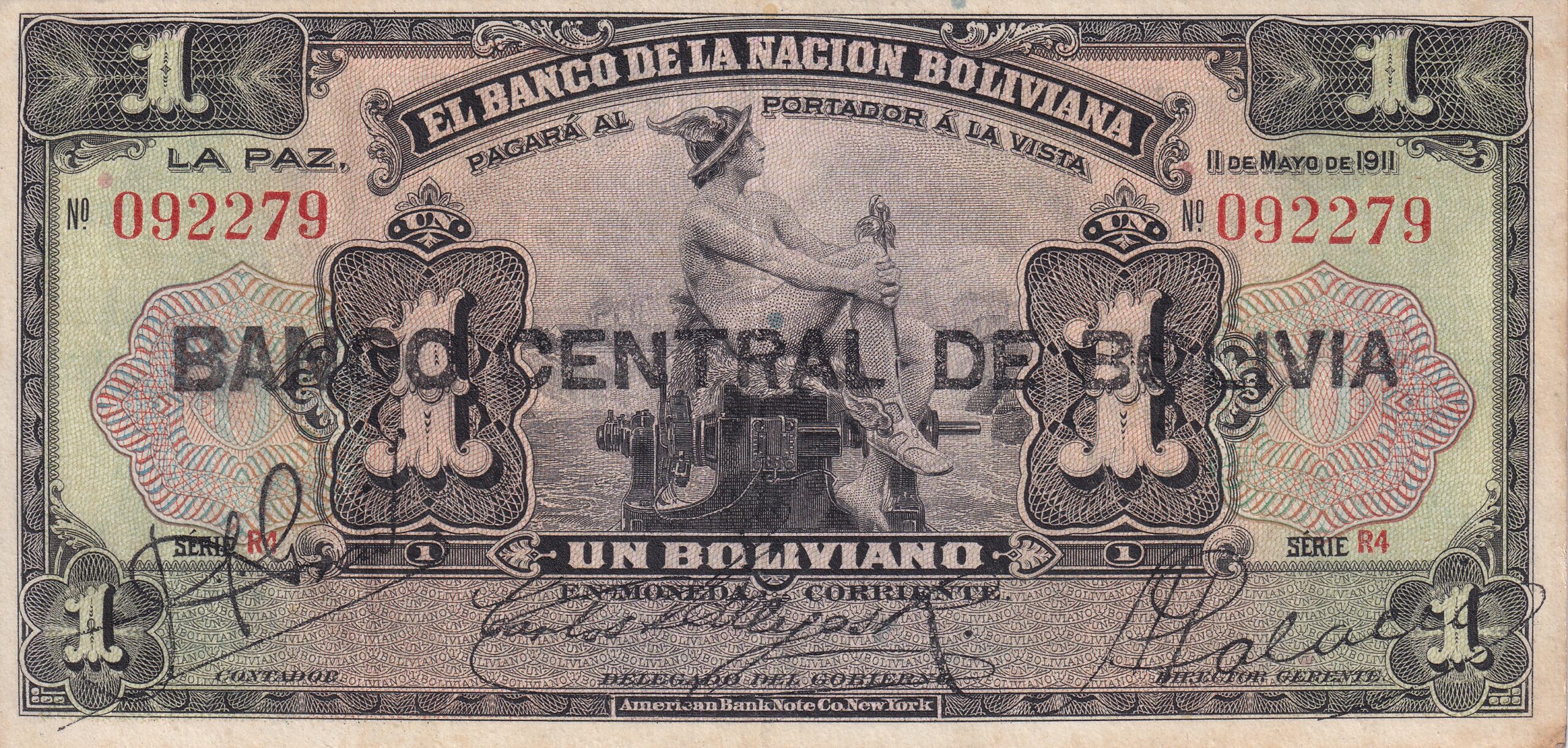 P112 2 P 112 - BOLIVIA 1 Boliviano 1929 FE - Imagem 1