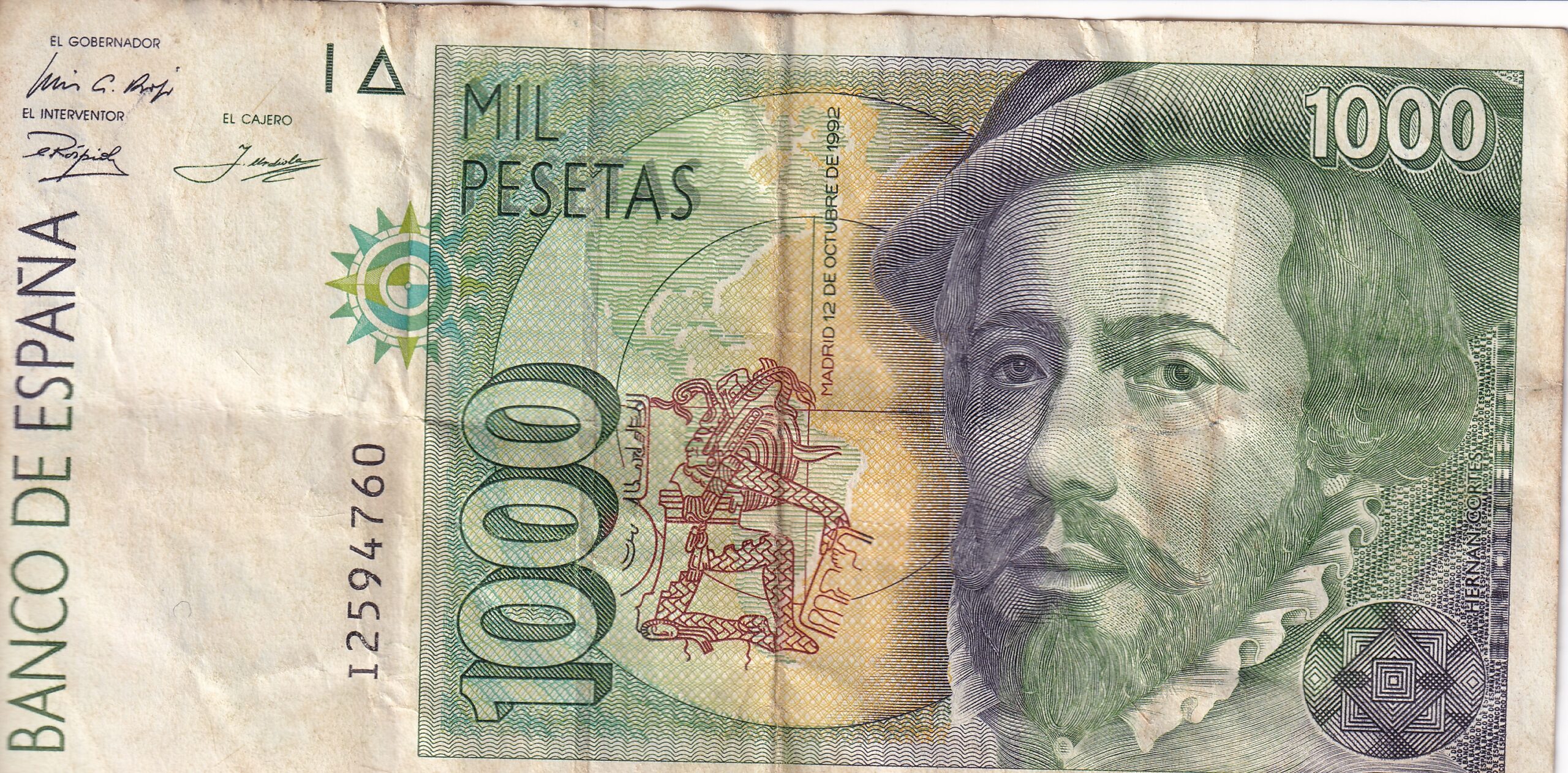 P163 2 P163 - ESPANHA 1000 PESETAS 1992 MBC - Imagem 1