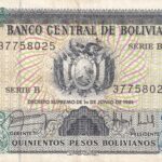 P 165 - Bolívia - 500 Pesos - 1981 - MBC