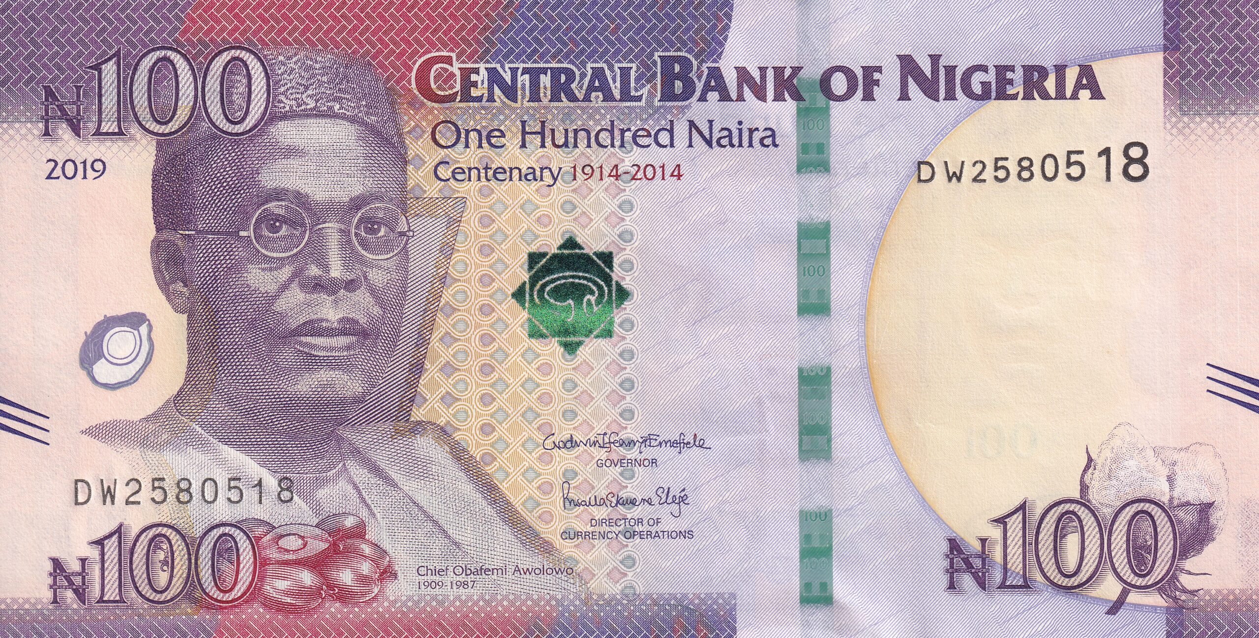 P41 P 41 - NIGERIA 100 NAIRA 2019 FE - Imagem 1