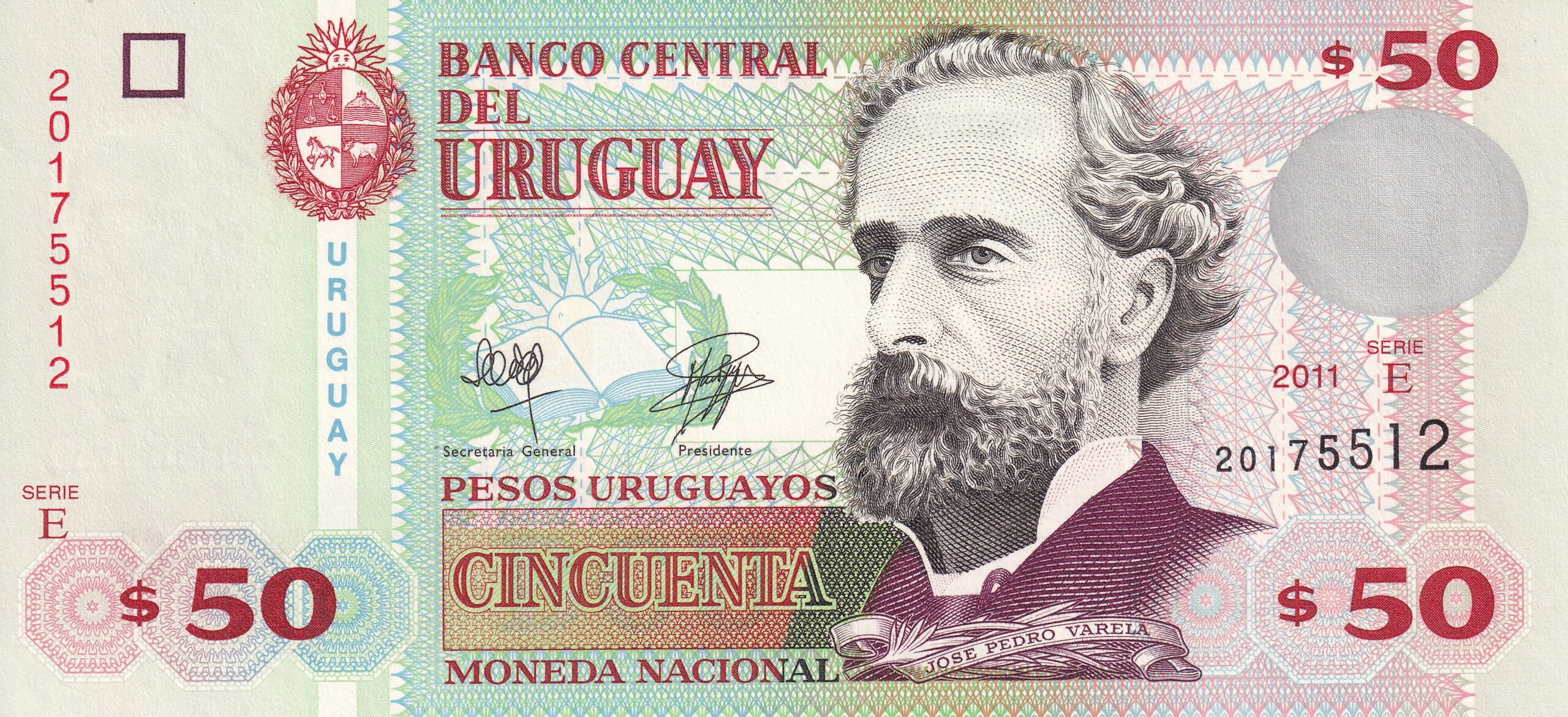 P87 P 87 - URUGUAI 50 PESO URUGAUIOS 2011 FE - Imagem 1
