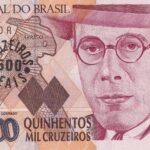 C237 - CÉDULA  500 CRUZEIROS REAIS C/C  EM CÉDULA 500.000 CRUZADOS  1993 - BANCO CENTRAL DO BRASIL  - CMB  - FE
