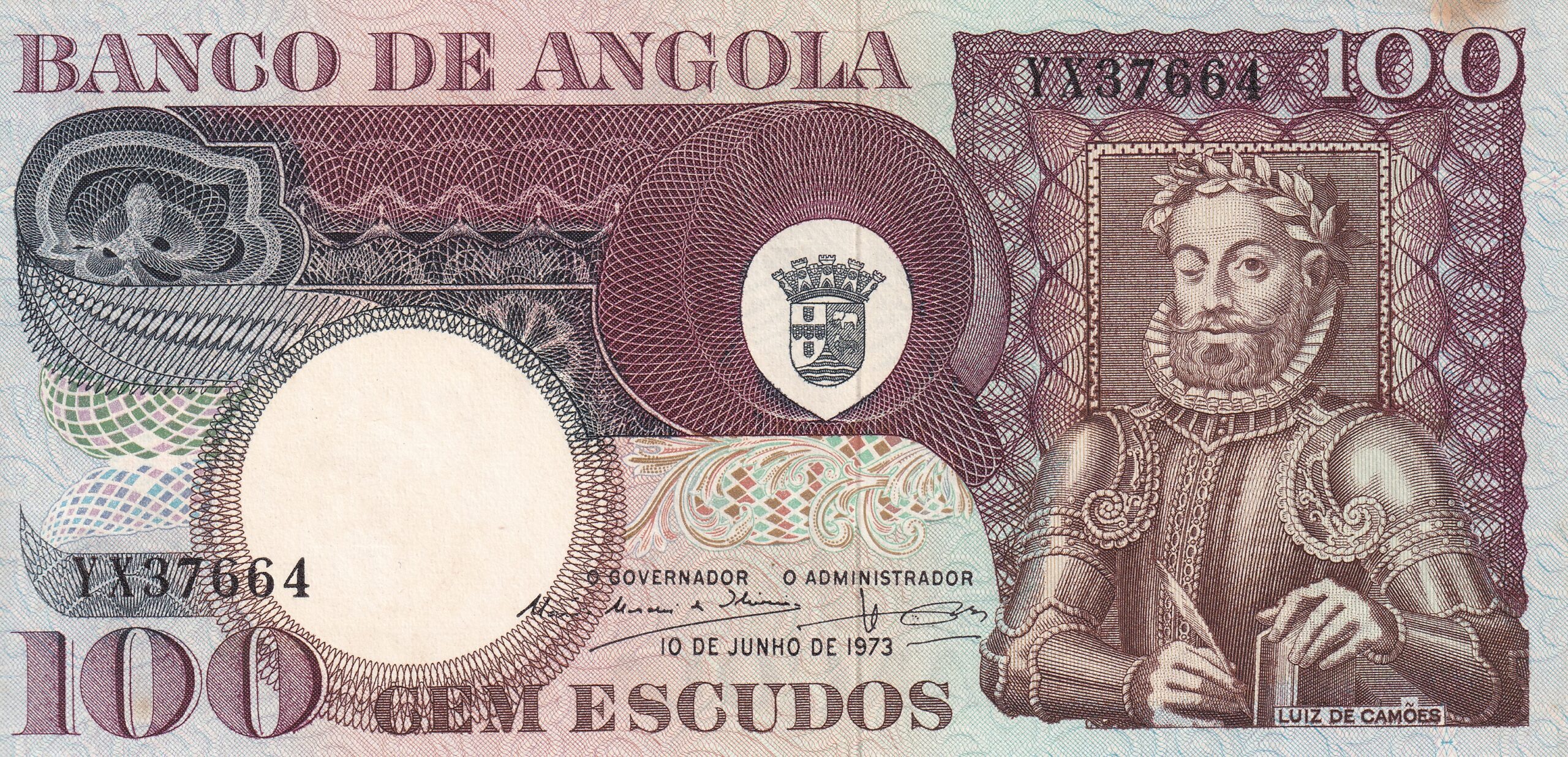 P106 2 P106 - Angola - 100 ESCUDOS - 1972/73 - MBC - Imagem 1
