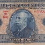 R 100d CÉDULA  5 MIL RÉIS 1936 - República -Tesouro Nacional -19ª Estampa (ABN) - Série 417/816 - MBC