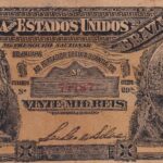 R 111 CÉDULA  20 MIL REIS  1890 - República -Tesouro Nacional - 8ª Estampa (ABN) - Série 17/36 FALSA DE EPOCA - MBC
