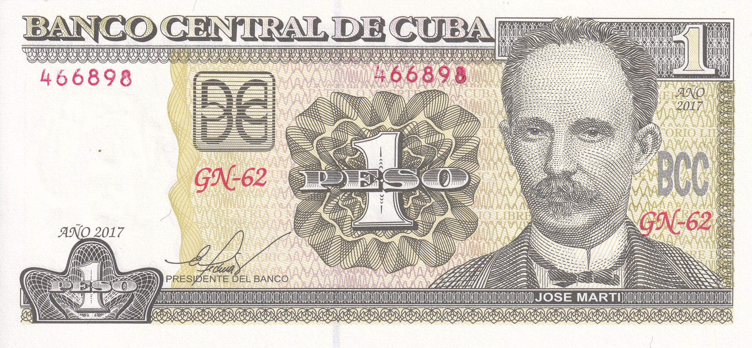 P128d P 128d - CUBA 1 PESOS 2017 FE - Imagem 1