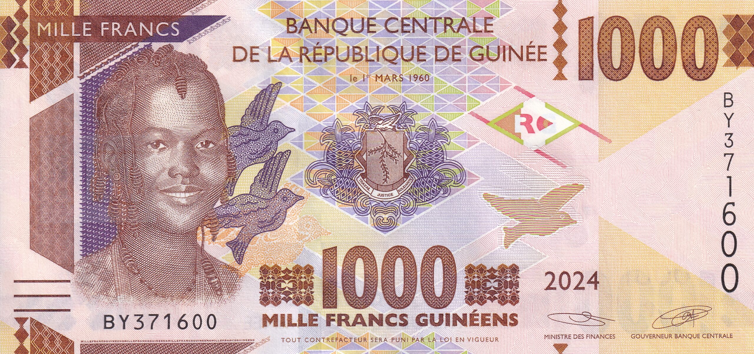 P48 P 48 - GUINE 1000 FRANCS 2024 FE - Imagem 1