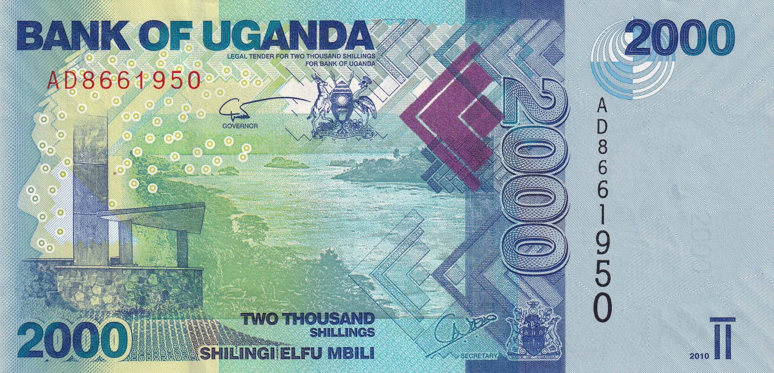 P50 P 50 - UGANDA 2000 SHILLINGS 2010 FE - Imagem 1