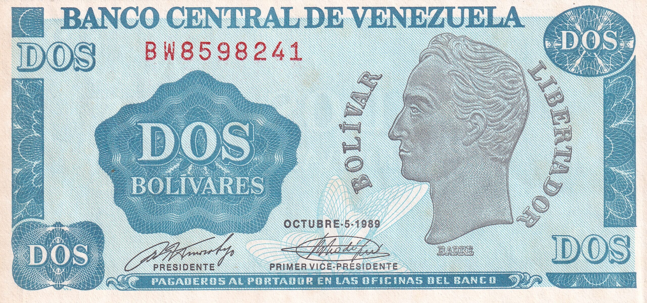 P69 1 P 69 - VENEZUELA 1 BOLIVAR 1989 S - Imagem 1