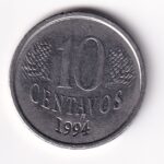 RI v446a - MOEDA 10 CENTAVOS  1994 SOBERBA  REVERSO  INVERTIDO